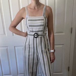 Charlotte Russe striped jumpsuit